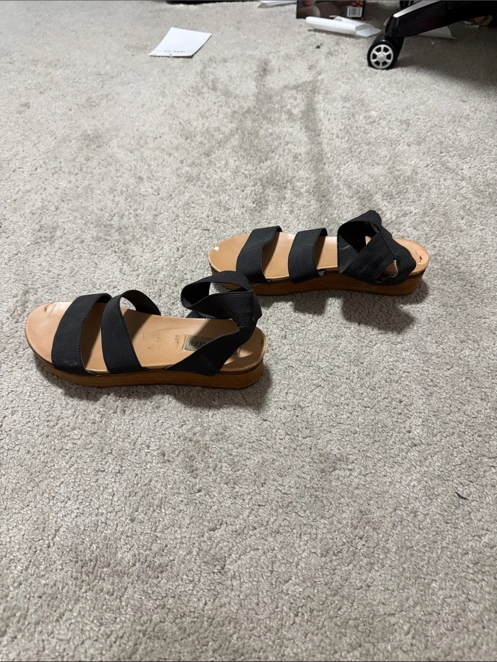 Steve Madden Black Strappy Ankle-Tie Sandals